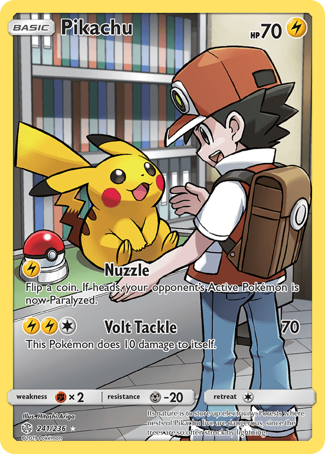 Pikachu #241 from Cosmic Eclipse — recent eBay sold price: $239.00