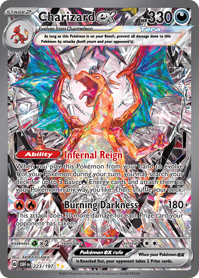 Charizard ex #223 from Obsidian Flames — recent eBay sold price: $124.69