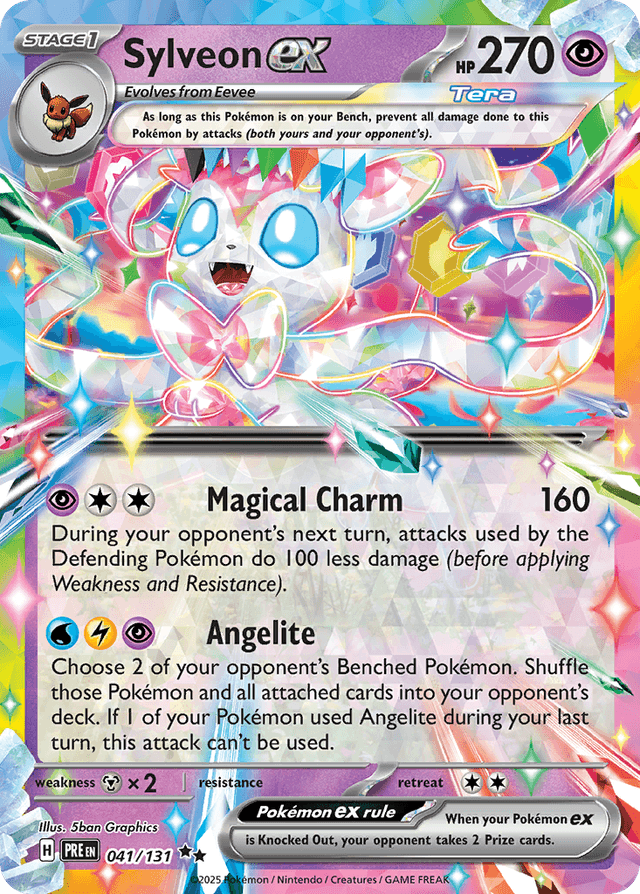 Sylveon ex #41 from Prismatic Evolutions — recent eBay sold price: $4.99