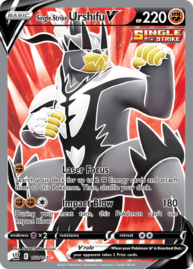 Single Strike Urshifu V #150 from Battle Styles — recent eBay sold price: $4.82