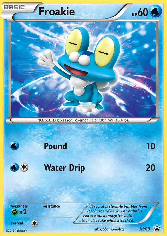 Froakie #XY03 from XY Black Star Promos — recent eBay sold price: $0.00