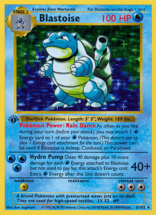 Blastoise #2 from Base — recent eBay sold price: $570.48