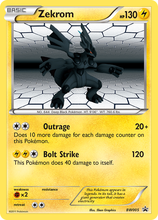 Zekrom #BW005 from BW Black Star Promos — recent eBay sold price: $0.00