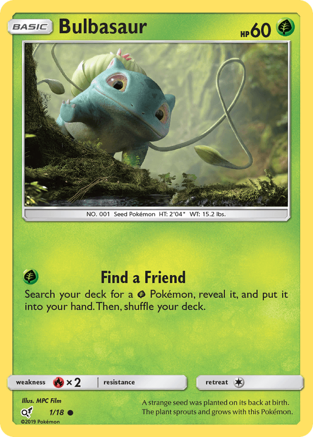 Bulbasaur #1 from Detective Pikachu — recent eBay sold price: $2.84