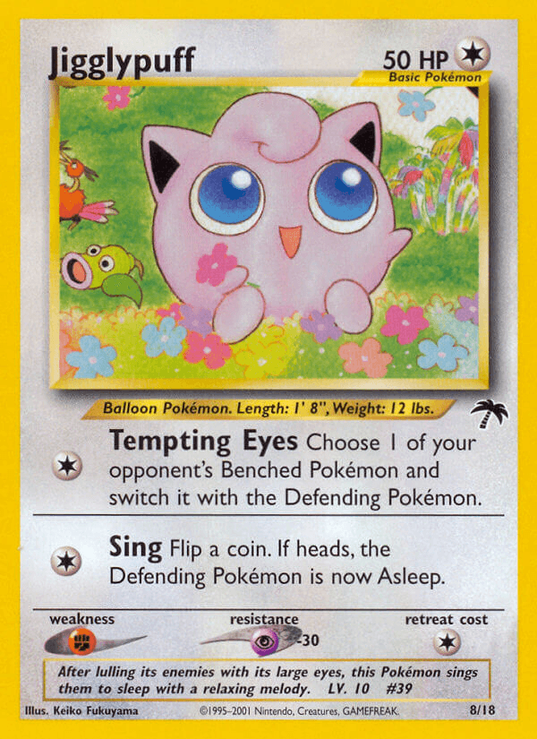 Jigglypuff #8 from Southern Islands — recent eBay sold price: $55.00