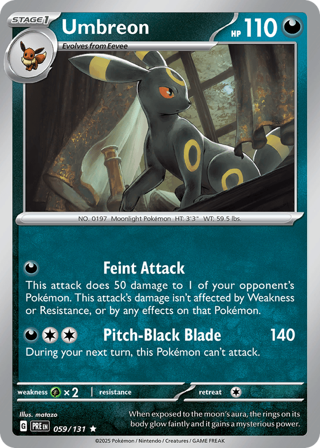 Umbreon #59 from Prismatic Evolutions — recent eBay sold price: $1.00