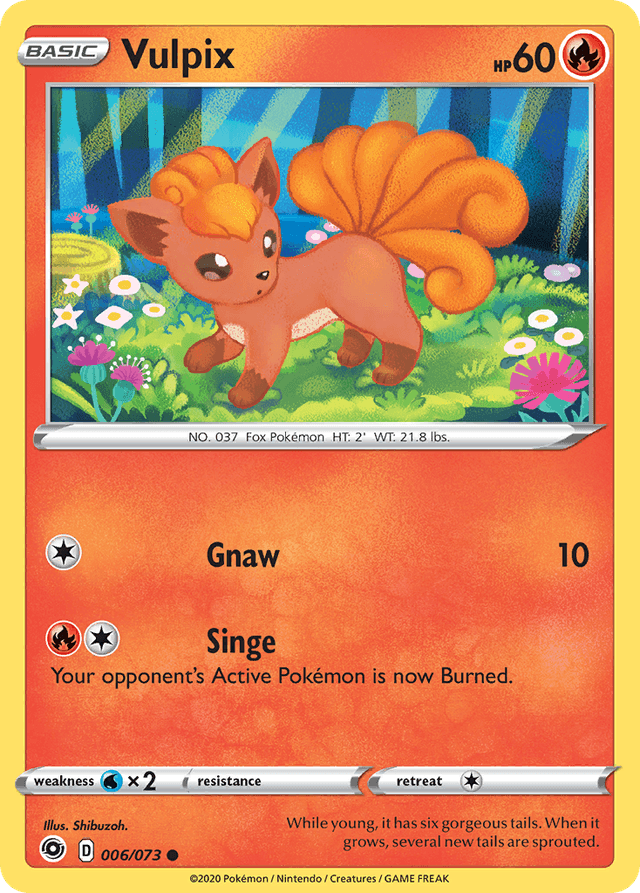 Vulpix #6 from Champion's Path — recent eBay sold price: $0.00
